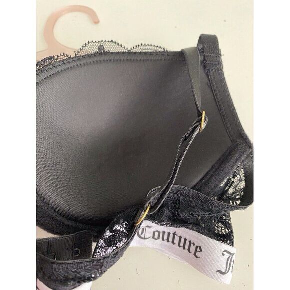 Juicy Couture Sexy Push Up Bra Size 34B Black Lace JC8402C Padded NEW - Picture 9 of 9
